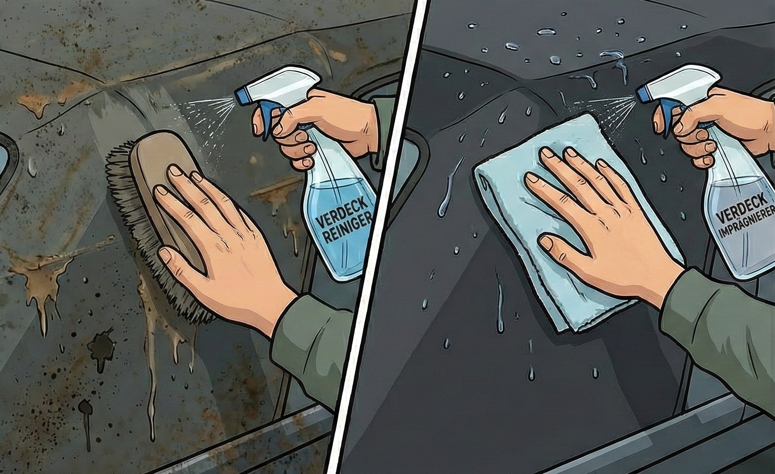 Cabrio Verdeck Pflege