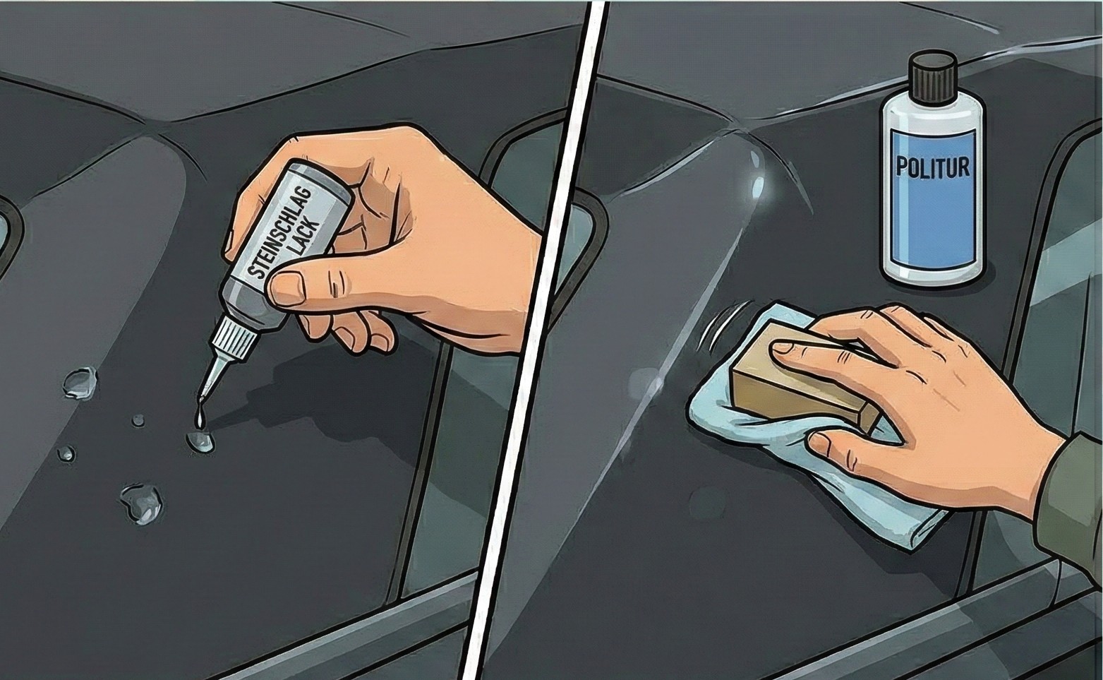 Steinschlag reparieren