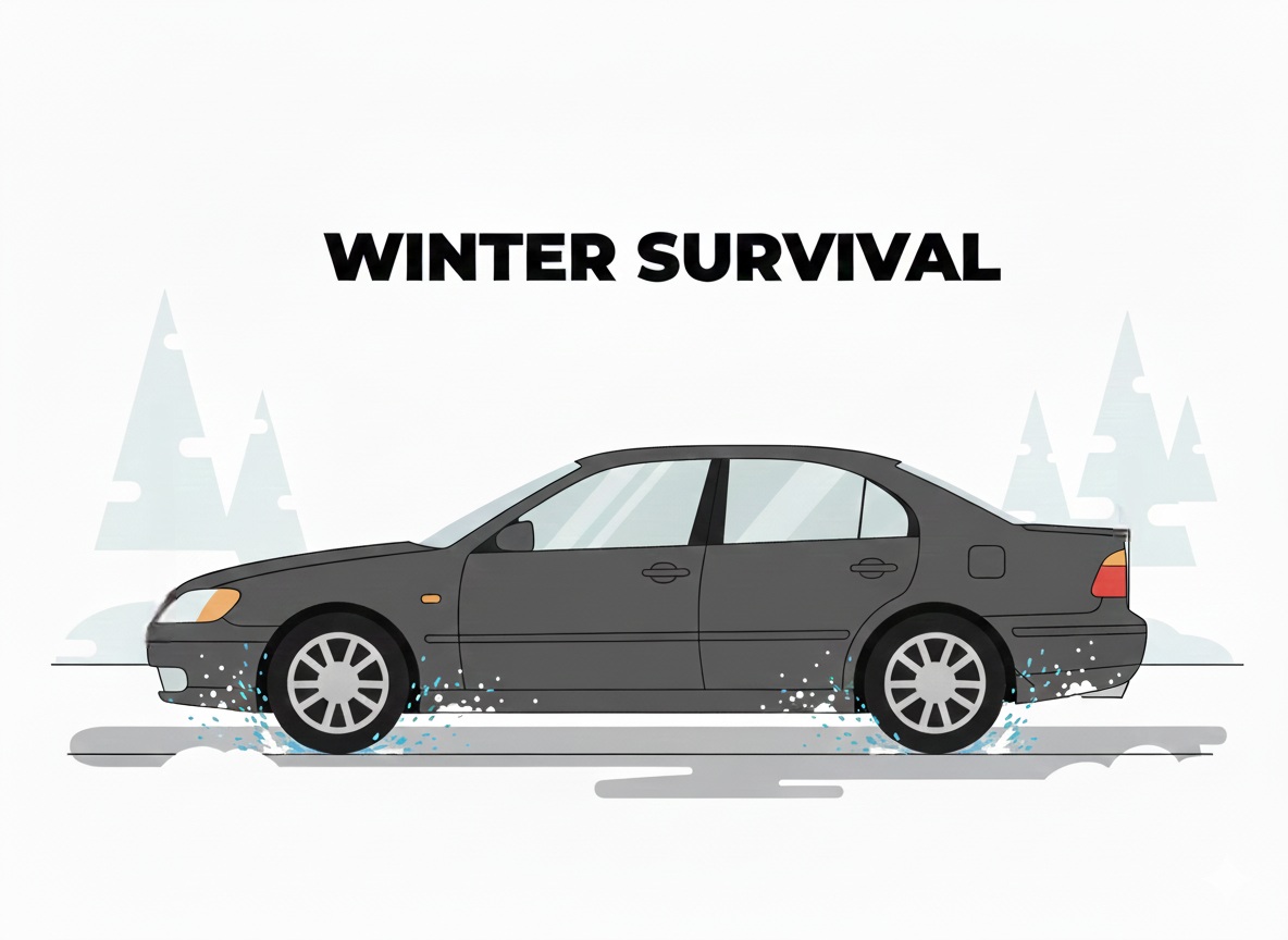 Auto im Schnee - Winterpflege